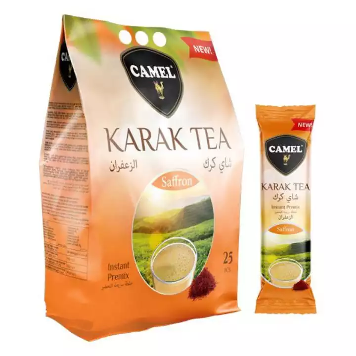 چای کرک کمل camel مدل زعفران saffron وزن 500 گرم